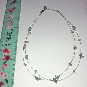 Blue Beaded Quartz Necklace